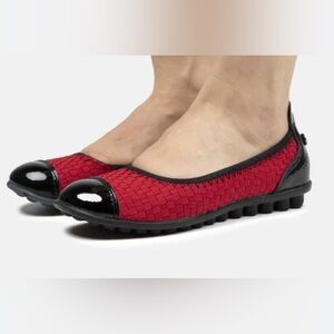 Corkys Red and Black Woven Flats size 7